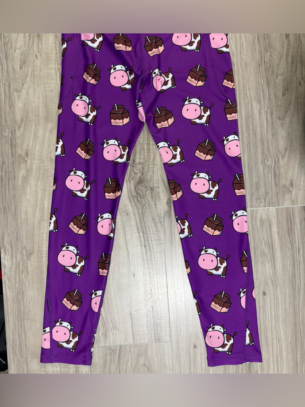 NWOT ChicknLegs Women's Choccy Cows Leggings - Picture 5 of 8